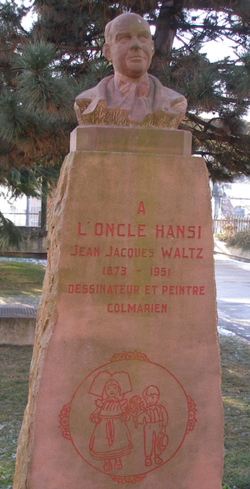 Hansi-Denkmal in Colmar; Photo: H. Noth